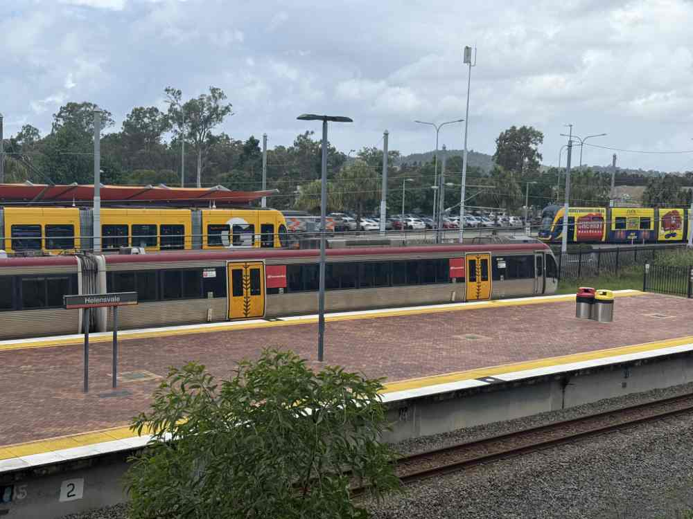 Helensvale station — founding day vibe